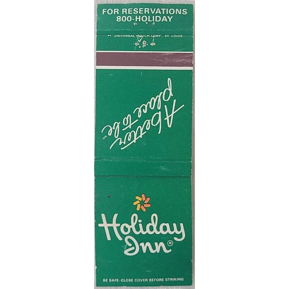 Matchbook Cover Holiday Inn A Better Place to Be All Green Single Logo Generic